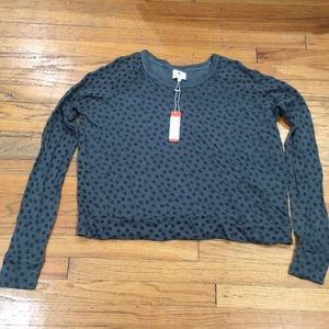 Sundry cherry blossom cropped pullover sz 1/S